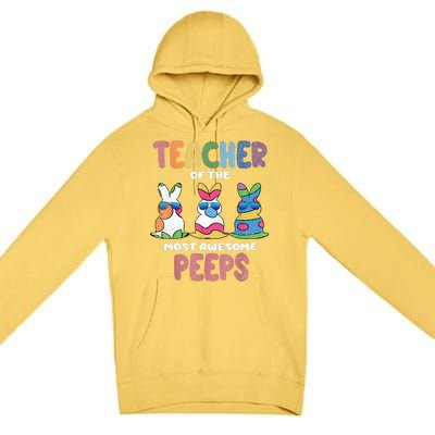 Teacher Of The Most Awesome Easter Bunny Spring Premium Pullover Hoodie