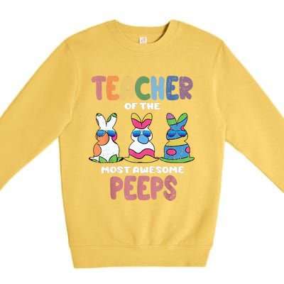 Teacher Of The Most Awesome Easter Bunny Spring Premium Crewneck Sweatshirt