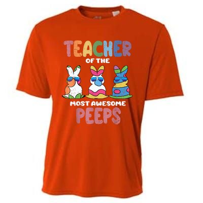 Teacher Of The Most Awesome Easter Bunny Spring Cooling Performance Crew T-Shirt