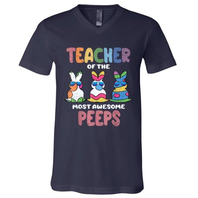 Teacher Of The Most Awesome Easter Bunny Spring V-Neck T-Shirt