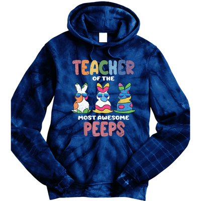 Teacher Of The Most Awesome Easter Bunny Spring Tie Dye Hoodie