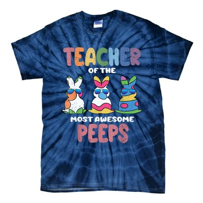 Teacher Of The Most Awesome Easter Bunny Spring Tie-Dye T-Shirt