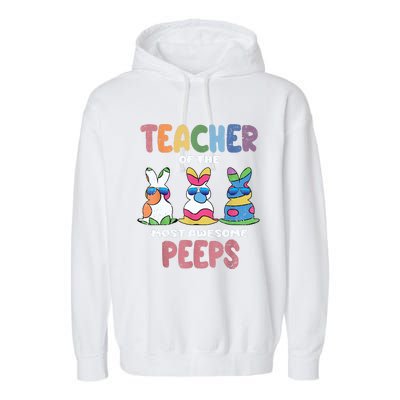 Teacher Of The Most Awesome Easter Bunny Spring Garment-Dyed Fleece Hoodie