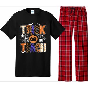 Trick Or Teach Halloween Cool Gift Funny For Teachers Gift Pajama Set