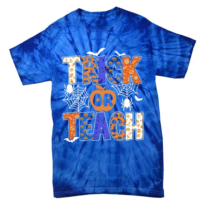 Trick Or Teach Halloween Cool Gift Funny For Teachers Gift Tie-Dye T-Shirt