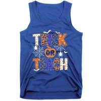 Trick Or Teach Halloween Cool Gift Funny For Teachers Gift Tank Top