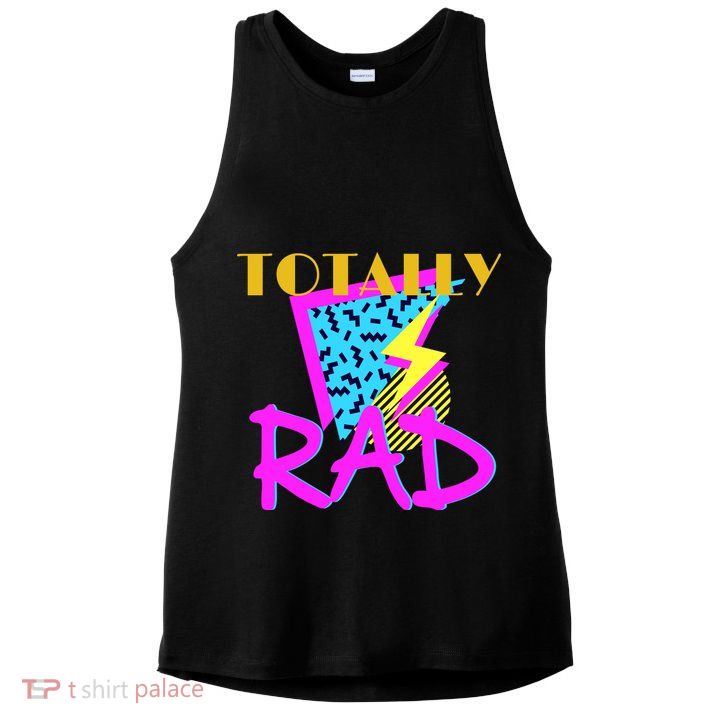Totally Rad Retro 90's Ladies PosiCharge Tri-Blend Wicking Tank