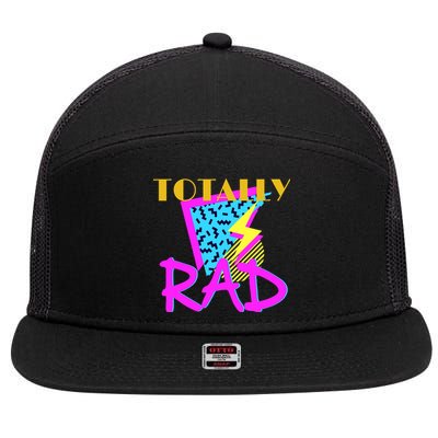 Totally Rad Retro 90's 7 Panel Mesh Trucker Snapback Hat