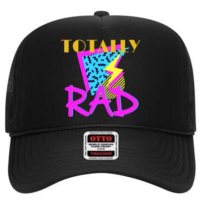 Totally Rad Retro 90's High Crown Mesh Back Trucker Hat