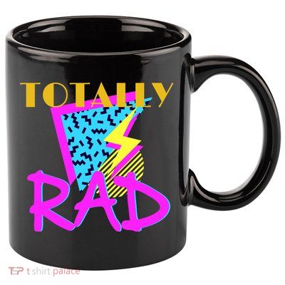 Totally Rad Retro 90's 11oz C Handle Ceramic Mug