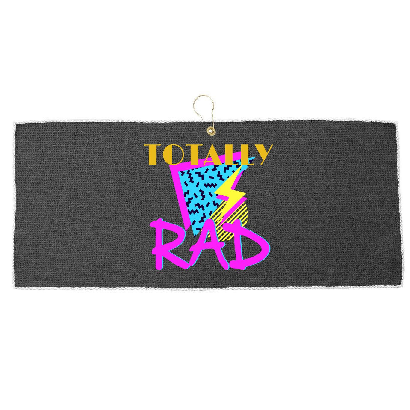 Totally Rad Retro 90's Large Microfiber Waffle Golf Towel
