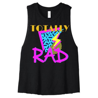 Totally Rad Retro 90's Women's Racerback Cropped Tank