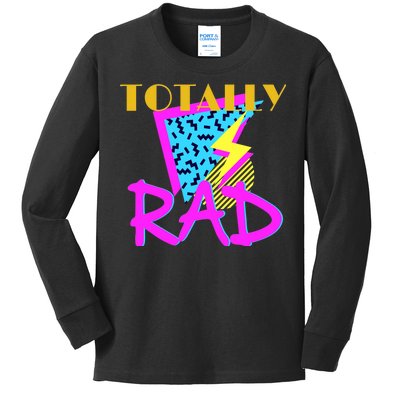 Totally Rad Retro 90's Kids Long Sleeve Shirt