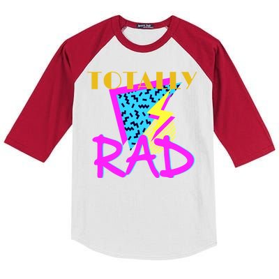 Totally Rad Retro 90's Kids Colorblock Raglan Jersey