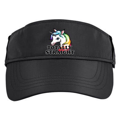 Totally Straight Unicorn Rainbow Adult Drive Performance Visor
