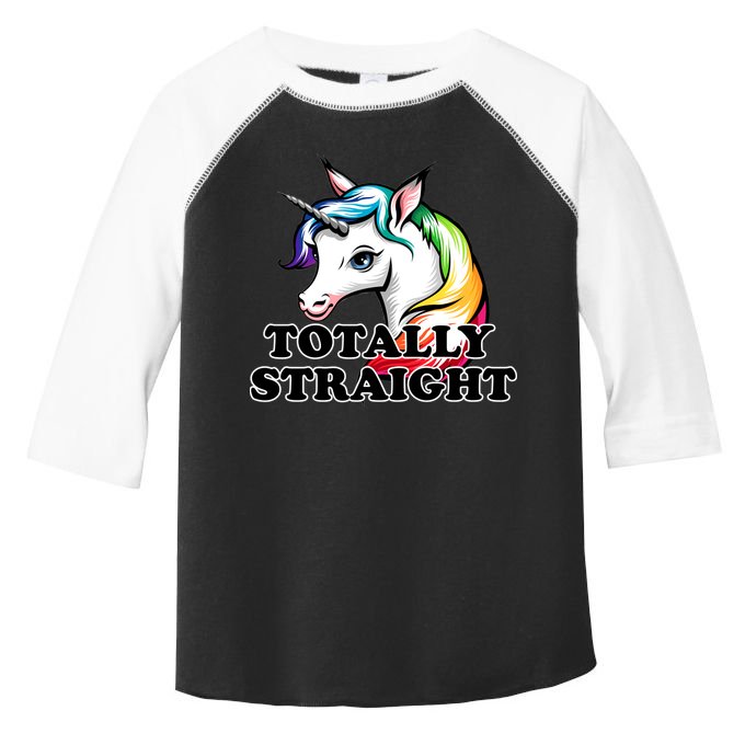 Totally Straight Unicorn Rainbow Toddler Fine Jersey T-Shirt