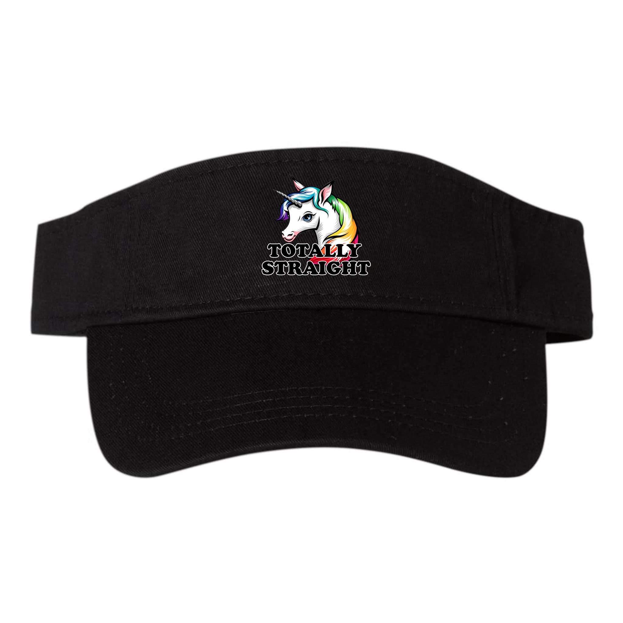 Totally Straight Unicorn Rainbow Visor