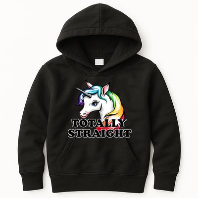 Totally Straight Unicorn Rainbow Kids Hoodie
