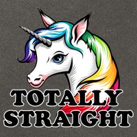 Totally Straight Unicorn Rainbow Cotton Canvas Backpack