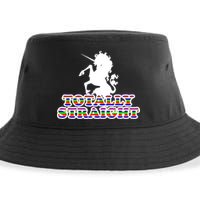 Totally Straight Unicorn Rainbow Pride Sustainable Bucket Hat
