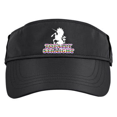 Totally Straight Unicorn Rainbow Pride Adult Drive Performance Visor