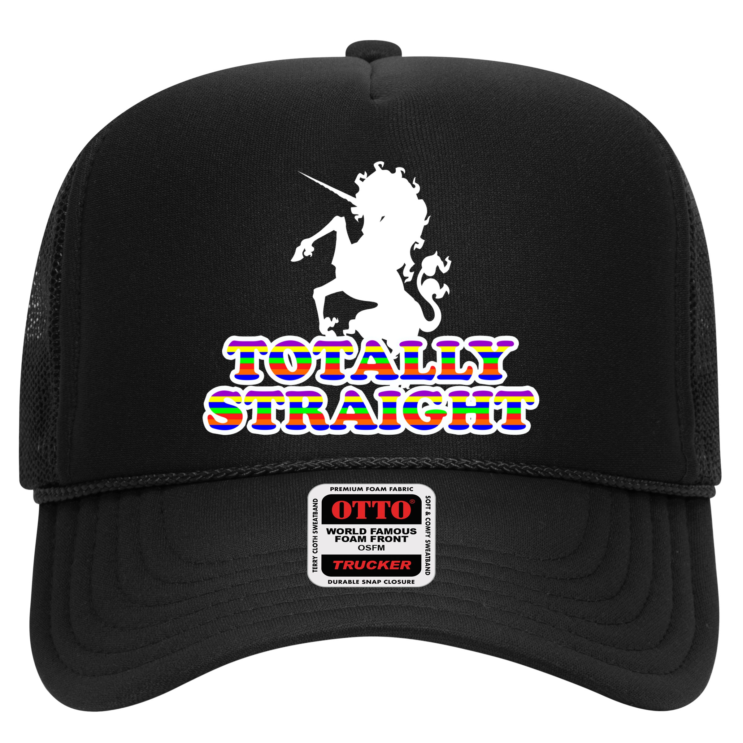Totally Straight Unicorn Rainbow Pride Hat