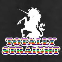 Totally Straight Unicorn Rainbow Pride Hat
