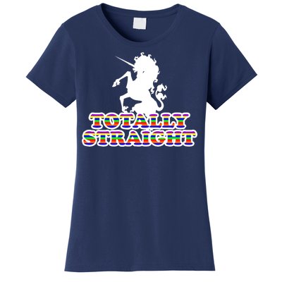 Totally Straight Unicorn Rainbow Pride Women's T-Shirt