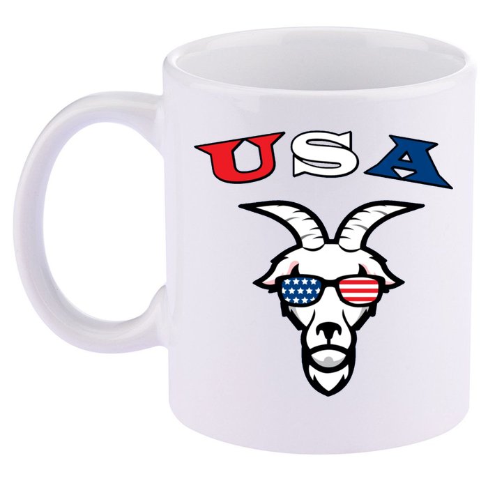 The Original Usa The Goat 11oz C Handle Ceramic Mug