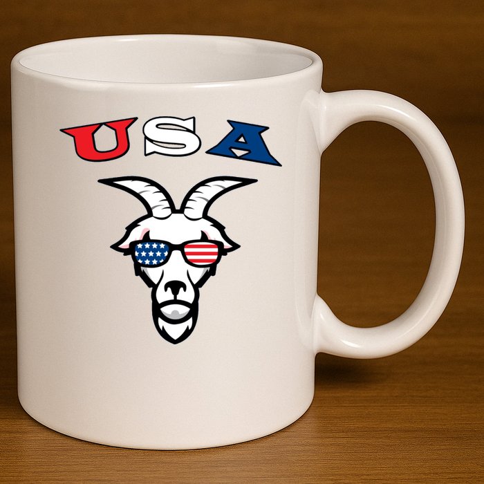 The Original Usa The Goat 11oz C Handle Ceramic Mug