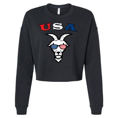 The Original Usa The Goat Gift Cropped Pullover Crew