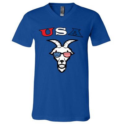 The Original Usa The Goat Gift V-Neck T-Shirt