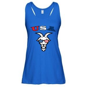 The Original Usa The Goat Gift Ladies Essential Flowy Tank