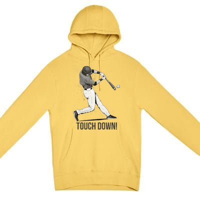 Touch Down Baseball Home Run Premium Pullover Hoodie