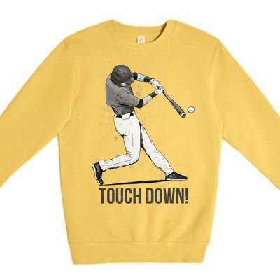 Touch Down Baseball Home Run Premium Crewneck Sweatshirt