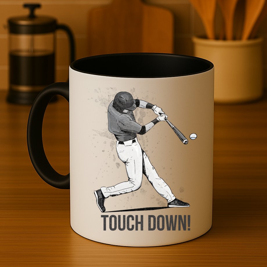 Touch Down Baseball Home Run Mug