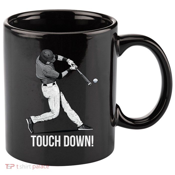 Touch Down Baseball Home Run 11oz C Handle Ceramic Mug