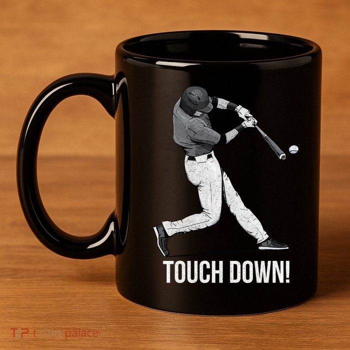 Touch Down Baseball Home Run 11oz C Handle Ceramic Mug
