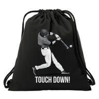 Touch Down Baseball Home Run Drawstring Bag