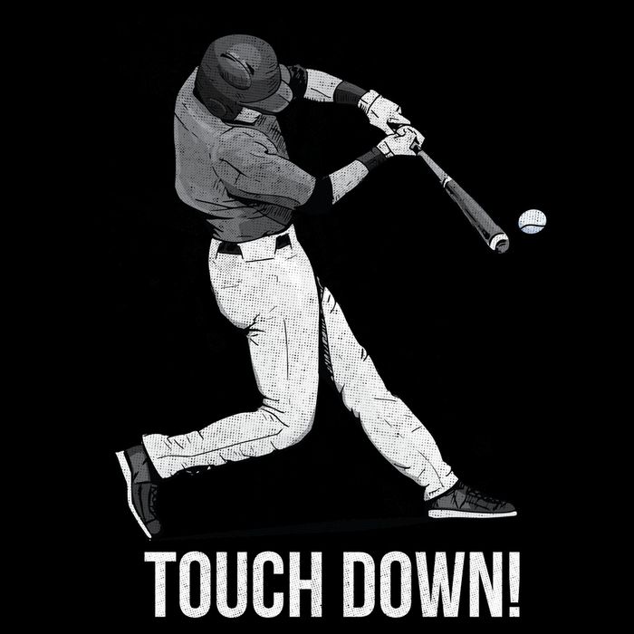 Touch Down Baseball Home Run Drawstring Bag