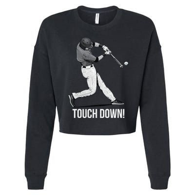 Touch Down Baseball Home Run Cropped Pullover Crew