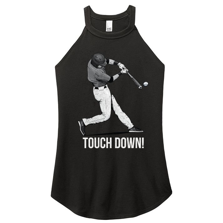 Touch Down Baseball Home Run Women's Perfect Tri Rocker Tank