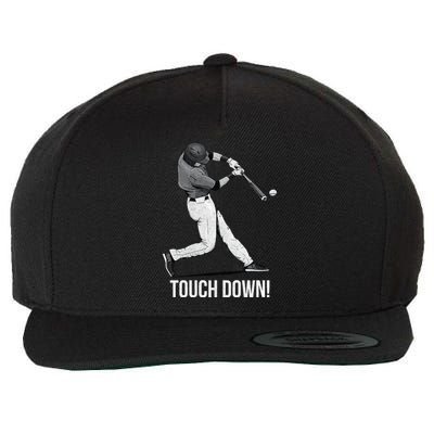 Touch Down Baseball Home Run Wool Snapback Cap