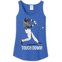 Touch Down Baseball Home Run Ladies Essential Tank