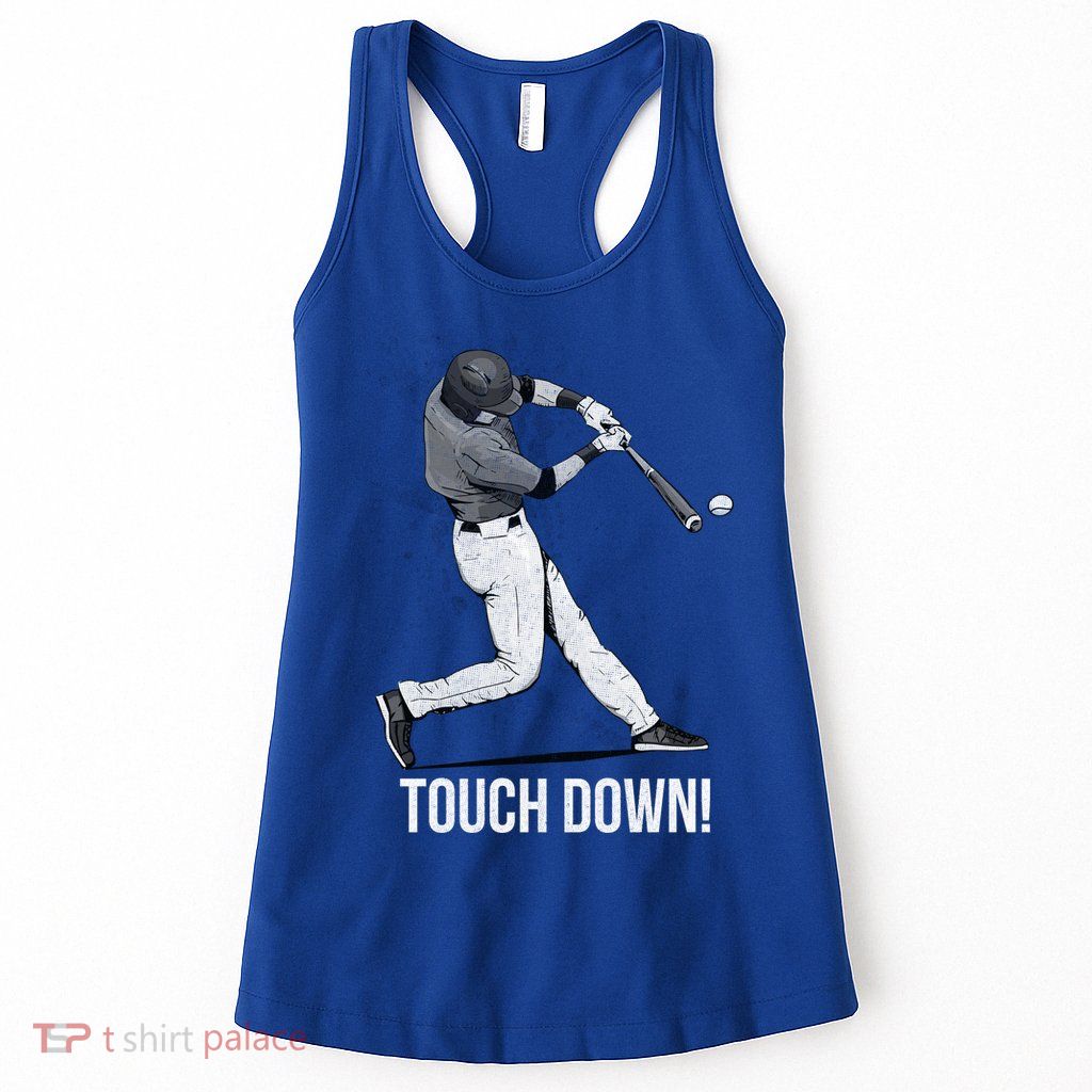 Touch Down Baseball Home Run Womens Tank Top