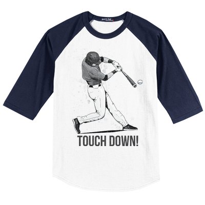 Touch Down Baseball Home Run Baseball Sleeve Shirt