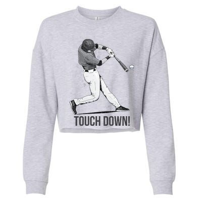 Touch Down Baseball Home Run Cropped Pullover Crew