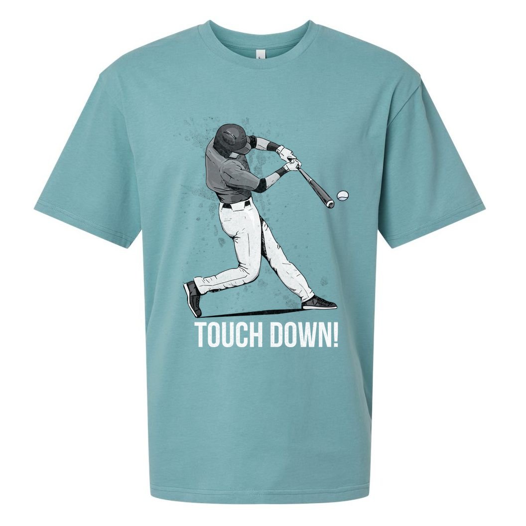 Touch Down Baseball Home Run Sueded Cloud Jersey T-Shirt