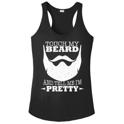 Touch My Beard And Tell Me I'm Pretty Ladies PosiCharge Competitor Racerback Tank