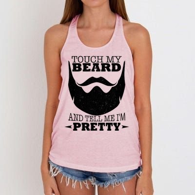 Touch My Beard And Tell Me I'm Pretty Women's Knotted Racerback Tank